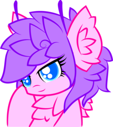 Size: 2885x3254 | Tagged: safe, artist:flowertartanon, oc, oc only, oc:flowertart, mothpony, female, filly, high res, looking at you, solo