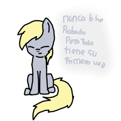 Size: 500x500 | Tagged: dead source, safe, artist:ask-derpyspanish, derpy hooves, pegasus, pony, tumblr:ask-derpyspanish, g4, female, mare, solo, spanish