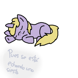 Size: 500x500 | Tagged: dead source, safe, artist:ask-derpyspanish, dinky hooves, pony, unicorn, tumblr:ask-derpyspanish, g4, female, solo, spanish