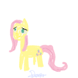 Size: 500x500 | Tagged: dead source, safe, artist:ask-derpyspanish, fluttershy, pegasus, pony, tumblr:ask-derpyspanish, g4, female, solo