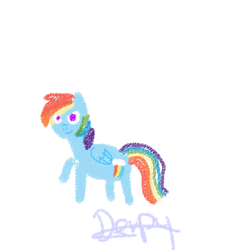 Size: 500x500 | Tagged: dead source, safe, artist:ask-derpyspanish, rainbow dash, pegasus, pony, tumblr:ask-derpyspanish, g4, female, solo