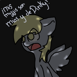 Size: 400x400 | Tagged: dead source, safe, artist:ask-derpyspanish, derpy hooves, pegasus, pony, tumblr:ask-derpyspanish, g4, female, mare, solo, spanish