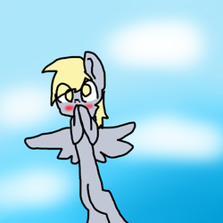 Size: 500x500 | Tagged: dead source, safe, artist:ask-derpyspanish, derpy hooves, pegasus, pony, tumblr:ask-derpyspanish, g4, female, mare, solo