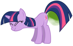 Size: 3657x2276 | Tagged: safe, artist:dontlink, edit, twilight sparkle, pony, unicorn, g4, fart, fart cloud, fart edit, female, high res, simple background, solo, straining, transparent background, twilight fartle, unicorn twilight, vector