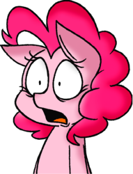 Size: 722x944 | Tagged: safe, artist:strangiesleepy, pinkie pie, g4, female, shocked, solo, wide eyes