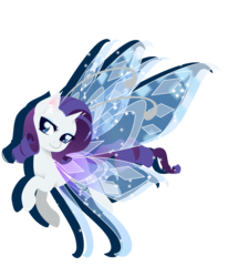 Size: 4500x5457 | Tagged: safe, artist:fuyusfox, rarity, breezie, g4, it ain't easy being breezies, absurd resolution, breeziefied, colored wings, female, gradient wings, rarbreez, simple background, solo, sparkly wings, species swap, transparent background, wings