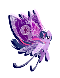 Size: 4000x5210 | Tagged: safe, artist:fuyusfox, twilight sparkle, breezie, g4, it ain't easy being breezies, breeziefied, colored wings, female, gradient wings, simple background, solo, sparkly wings, species swap, transparent background, twilight breezie, twilight sparkle (alicorn), wings