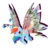 Size: 4560x4500 | Tagged: safe, artist:fuyusfox, rainbow dash, breezie, g4, it ain't easy being breezies, absurd resolution, breeziefied, colored wings, female, gradient wings, multicolored wings, rainbow breez, rainbow wings, simple background, solo, sparkly wings, species swap, transparent background, wings