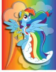 Size: 2633x3396 | Tagged: safe, artist:inkrose98, rainbow dash, pegasus, pony, g4, the best night ever, clothes, dress, female, gala dress, high res, solo