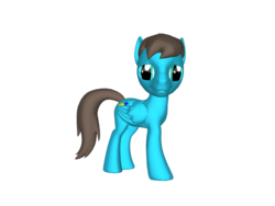 Size: 768x576 | Tagged: safe, oc, oc only, pegasus, pony, ponylumen, 3d, 3d pony creator, looking at you, smiling, solo