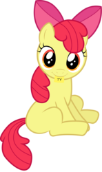 Size: 688x1161 | Tagged: safe, artist:stillfire, apple bloom, earth pony, pony, g4, female, note, simple background, sitting, solo, transparent background