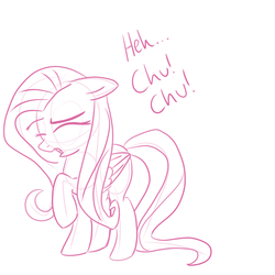 Size: 5000x5000 | Tagged: safe, artist:sneezeanonpony, fluttershy, g4, absurd resolution, cute, eyes closed, female, fetish, floppy ears, lineart, monochrome, open mouth, raised hoof, sketch, sneezing, sneezing fetish, sneezing fit, sneezy, solo