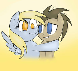 Size: 900x818 | Tagged: safe, artist:idsmehlite, derpy hooves, doctor whooves, time turner, pegasus, pony, g4, female, male, mare, ship:doctorderpy, shipping, straight