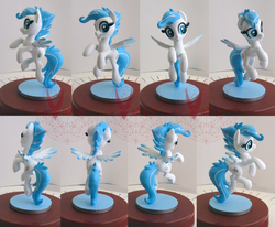 Size: 1824x1500 | Tagged: safe, artist:viistar, oc, oc only, oc:shimmering shield, pegasus, pony, clay, female, figurine, irl, mare, photo, sculpture, solo, turnaround