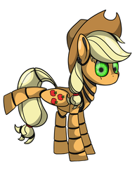 Size: 1250x1600 | Tagged: safe, artist:black-pie, applejack, robot, g4, female, raised leg, simple background, solo