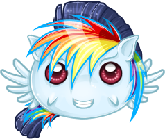 Size: 238x200 | Tagged: safe, artist:tinuleaf, oc, oc only, oc:sunrise brisk, pegasus, pony, chubbie, male, offspring, parent:rainbow dash, parent:soarin', parents:soarindash, solo, stallion