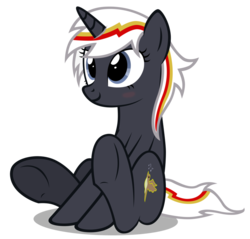 Size: 914x874 | Tagged: safe, artist:mrlolcats17, oc, oc only, oc:velvet remedy, pony, unicorn, fallout equestria, blushing, cute, fanfic, fanfic art, female, hooves, horn, mare, ocbetes, simple background, sitting, smiling, solo, transparent background, underhoof