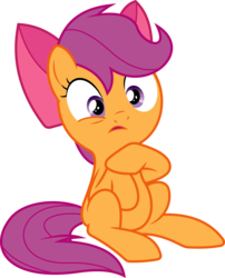 Size: 6000x7414 | Tagged: safe, artist:dasprid, scootaloo, pony, g4, somepony to watch over me, absurd resolution, apple bloom's bow, bow, female, simple background, solo, transparent background, vector