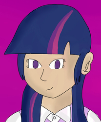 Size: 437x528 | Tagged: artist needed, safe, twilight sparkle, human, g4, female, humanized, solo