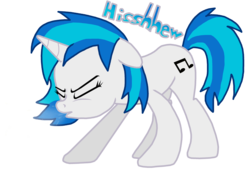 Size: 3124x2125 | Tagged: safe, artist:masterxtreme, dj pon-3, vinyl scratch, g4, cute, female, fetish, high res, mucous, sneezing, sneezing fetish, solo, spit, spray