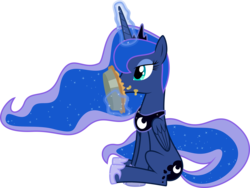 Size: 8528x6400 | Tagged: safe, artist:parclytaxel, princess luna, alicorn, pony, g4, .svg available, absurd resolution, eating, female, food, magic, messy eating, pie, simple background, sitting, solo, telekinesis, transparent background, vector