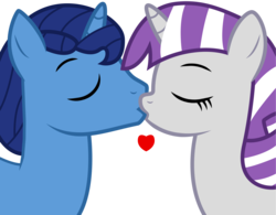 Size: 7630x5950 | Tagged: safe, artist:stillfire, night light, twilight velvet, pony, unicorn, g4, absurd resolution, duo, eyes closed, female, heart, kiss on the lips, kissing, male, ship:nightvelvet, shipping, simple background, straight, transparent background, vector