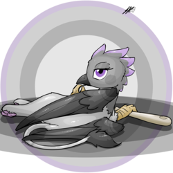 Size: 2500x2500 | Tagged: safe, artist:shinekolt, oc, oc only, griffon, fallout equestria, high res, solo