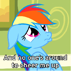 Size: 540x540 | Tagged: safe, screencap, rainbow dash, g4, animated, caption, female, friends are awesome, gif with captions, heartwarming, image macro, meme, solo