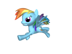 Size: 768x576 | Tagged: safe, rainbow dash, ponylumen, g4, 3d, 3d pony creator, female, flying, solo