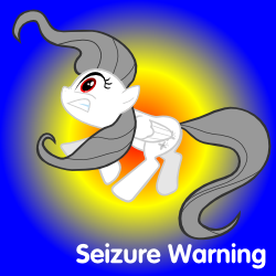 Size: 250x250 | Tagged: safe, artist:albinofluttershy, fluttershy, oc, oc:albino fluttershy, g4, albino pony, meta, meta:seizure warning, solo, spoilered image joke