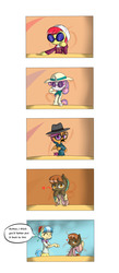 Size: 960x2200 | Tagged: safe, artist:luciferamon, apple bloom, button mash, coco pommel, scootaloo, sweetie belle, earth pony, semi-anthro, g4, clothes, comic, crossdressing, cute, dress