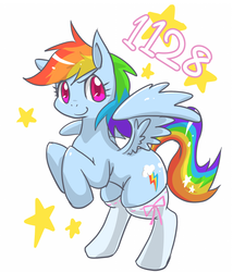 Size: 599x700 | Tagged: safe, artist:rairarai, rainbow dash, g4, clothes, explicit source, female, pixiv, socks, solo