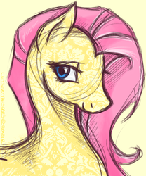 Size: 500x600 | Tagged: safe, artist:pakuromi, fluttershy, g4, female, solo