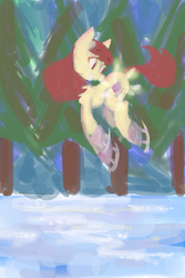 Size: 640x960 | Tagged: safe, artist:kathdweeb, oc, oc only, female, filly, ice skates, solo