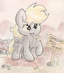 Size: 679x770 | Tagged: safe, artist:slightlyshade, derpy hooves, pegasus, pony, g4, female, mare, solo, traditional art