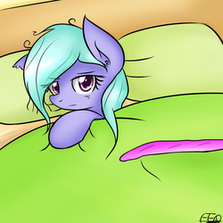 Size: 2000x2000 | Tagged: safe, artist:freefraq, flitter, pony, g4, bed, bed hair, bed mane, female, high res, morning ponies, solo