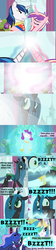 Size: 1280x5760 | Tagged: safe, artist:beavernator, edit, edited screencap, screencap, princess cadance, princess celestia, princess luna, queen chrysalis, shining armor, alicorn, changeling, changeling queen, pony, protoss, a canterlot wedding, g4, archon, bug zapper, comic, crossover, female, fusion, magic, male, mare, screencap comic, stallion, starcraft