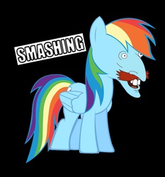 Size: 1055x1131 | Tagged: safe, rainbow dash, g4, female, meme, nigel thornberry, smashing (meme), solo