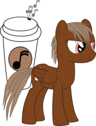 Size: 531x698 | Tagged: safe, artist:ruinedomega, oc, oc only, pony, coffee, melodic, mocha, ponyscape, simple background, solo, transparent background, vector