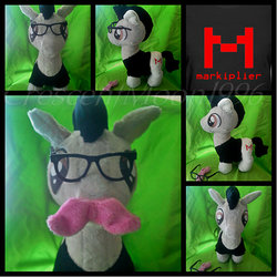 Size: 1024x1024 | Tagged: safe, artist:crescentmoon1996, doll, irl, markiplier, moustache, photo, plushie, warfstache