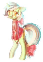 Size: 639x913 | Tagged: safe, artist:mewball, lyra heartstrings, pony, semi-anthro, g4, bipedal, clothes, female, solo, sweater
