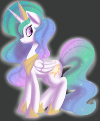 Size: 2100x2532 | Tagged: safe, artist:fauxsquared, princess celestia, g4, female, high res, looking at you, looking back, solo