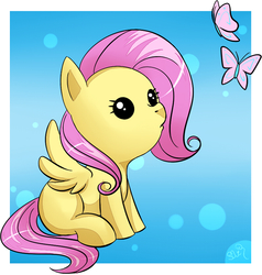 Size: 796x836 | Tagged: safe, artist:princesssilverglow, fluttershy, pony, g4, baby, baby pony, babyshy, cute, female, filly, shyabetes, solo, younger