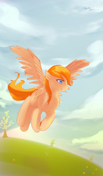 Size: 1024x1756 | Tagged: safe, artist:mechagen, oc, oc only, pegasus, pony, flying, solo