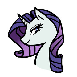 Size: 3000x3000 | Tagged: safe, artist:kianamai, rarity, g4, bedroom eyes, bust, female, high res, looking back, profile, smiling, solo