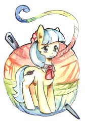 Size: 741x1100 | Tagged: safe, artist:lexx2dot0, coco pommel, g4, female, solo, traditional art