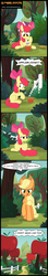 Size: 993x5579 | Tagged: safe, artist:toxic-mario, apple bloom, applejack, earth pony, pony, g4, twilight time, apple, apple tree, comic, female, filly, food, literal, mare, potion, tree