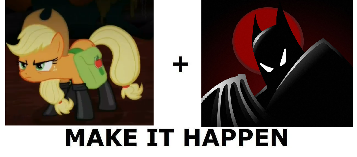 Applejack Batmare #569413 - safe, applejack, somepony to watch over me, batman, dc comics ...