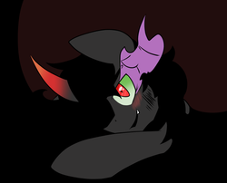 Size: 1002x811 | Tagged: safe, artist:lollypopa, king sombra, g4, blushing, male, solo, sombra eyes