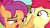 Size: 640x355 | Tagged: safe, screencap, apple bloom, scootaloo, g4, my little pony: friendship is magic, somepony to watch over me, hoof in mouth, puffy cheeks